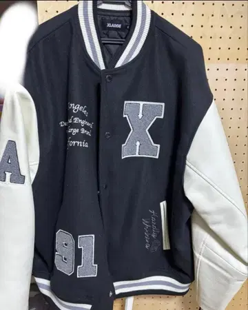 바시티 자켓 가죽 X-LARGE