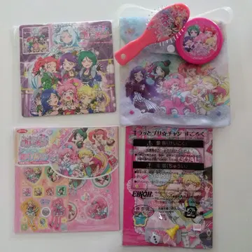 프리채널 캐릭터 굿즈 세트 주사위 놀이 색칠놀이 종이접기 파우치