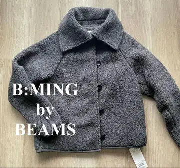 B: MING by BEAMS 비밍 보아 코트 블루종 그레이 테디