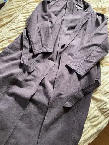 새상품급 스튜디오 클립 면 린넨 가운 코트 브라운 M