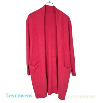 르 상센스 핑크 폭스 실크 블렌드 롱 가디건