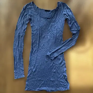 NINE 블루 긴팔 얇은 소재 니트