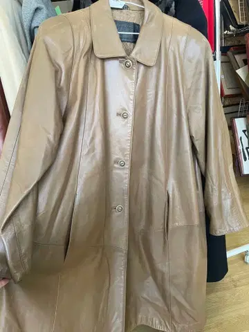 FUTURA 2000 EX 베이지 가죽 자켓 L 영국 라무