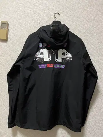 LONELY 론리 x 소프트 온 디맨드 나일론 아노락 후드티/M 블랙