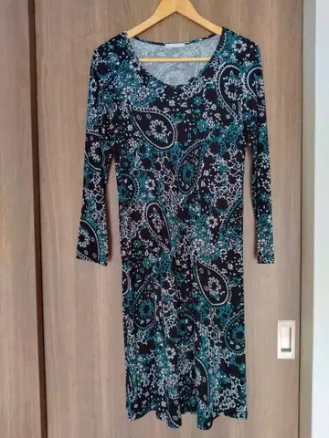 sportiff 페이즐리 무늬 긴팔 원피스 S