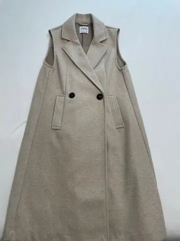 ZARA 베이지 더블 브레스트 베스트