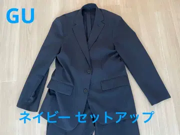 GU 워셔블 테일러드 자켓 팬츠 [ 네이비 셋업 ]