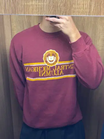 잔스포츠 칼리지 맨투맨 크롭 기장 80s made in USA