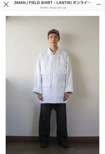 3MAN 필드 셔츠 화이트
