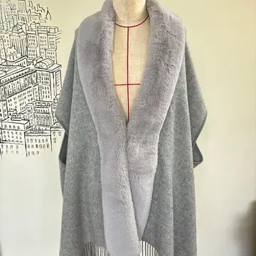 르 탈롱 그레이 울 혼방 스톨