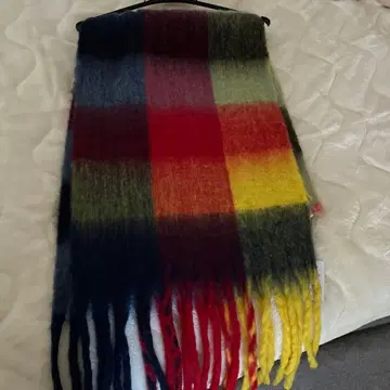 체크 무늬 폴리에스테르 스톨 새상품