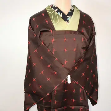 우비 코트 시츠케 포함 일본 의류 코트 기모노 겉옷 단의 순수 실크