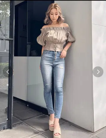 GYDA 하이웨스트 HIGH-END SKINNY 데님