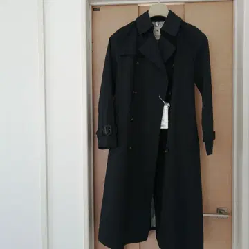 네이비 트렌치코트 허리 벨트 포함