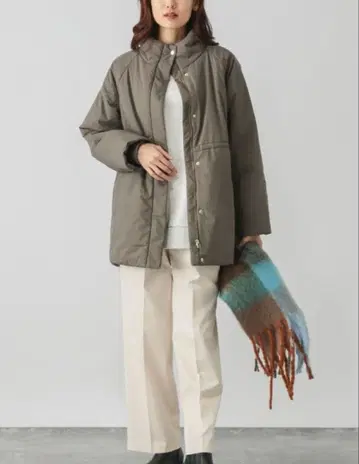 택 포함*세탁 가능한 라이트 웜 스탠드 코트/115514