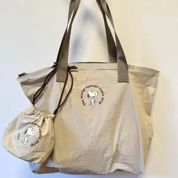 스누피 토트백 베이지