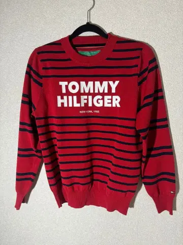 새상품급 TOMMY HILFIGER 골프 스트라이프 스웨터 S 사이즈