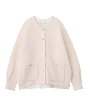 COCO DEAL 폭스 혼방 더블 페이스 니트 아우터 (가디건)