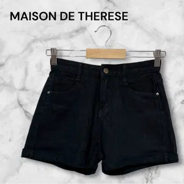 메종 데 테레즈 숏팬츠 버튼 지퍼 블랙 M 사이즈