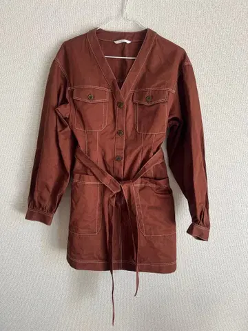 SLY 브라운 미니 원피스 긴팔