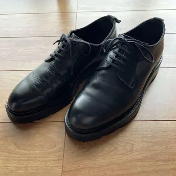 호시바 씨 WH 실질 남성용 26cm 상당 블랙 가죽 드레스 통굽 신발