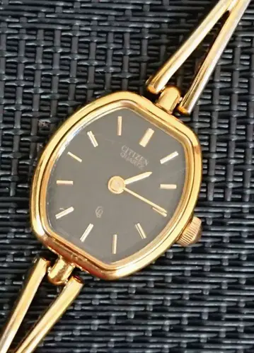 B 시티즌 CITIZEN 골드 블랙 여성용 손목시계