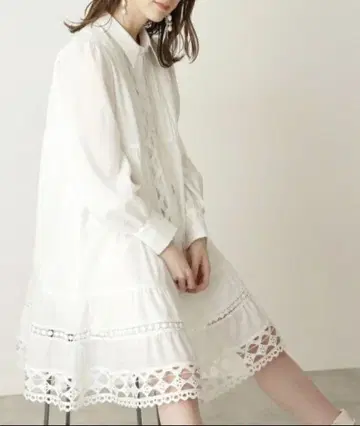 컨디션 최상 질스튜어트 웬디 원피스 핀턱 화이트 2