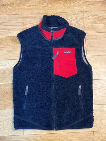 Patagonia 레트로X 베스트 플리스 베스트 네이비 레드 S