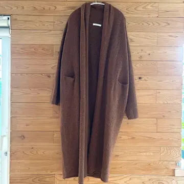 MOUSSY 브라운 롱 가디건풍 코트