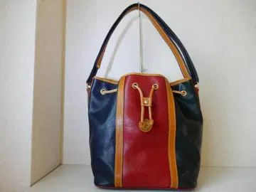 천연 가죽 라투르 에펠 B5 대응 숄더백 네이비 x 레드