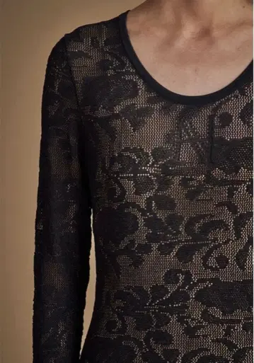 HAENGNAE 블랙 레이스 바디수트 프리 사이즈