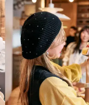 LEPSIM 기획 비즈 와치 니트 모자 블랙 택 포함 새상품