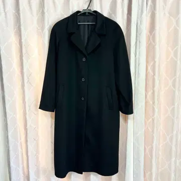 캐시미어 코트 PURE CASHMERE 롱 코트 블랙 13AR