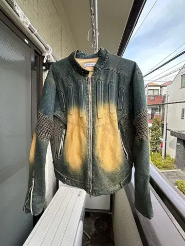 JUNTAE KIM 데님 라이더 자켓