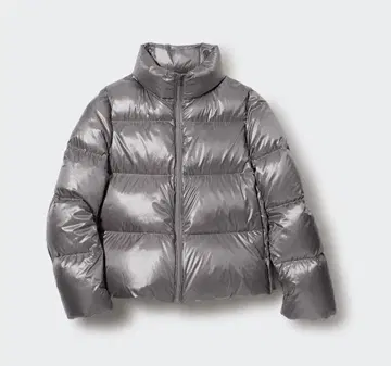 유니클로 울트라 라이트 다운 샤이니 볼륨 자켓 그레이 M