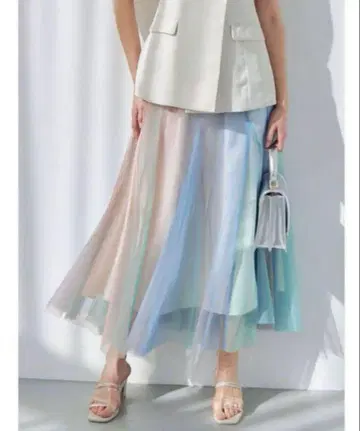 [ 택 포함 새상품 ] MERCURYDUO 그라데이션 튤 볼륨 스커트