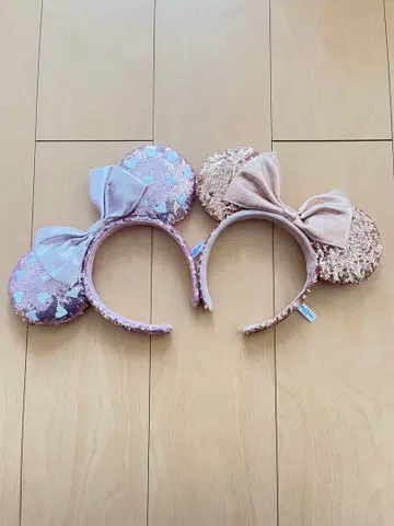 미니 마우스풍 스팽글 머리띠