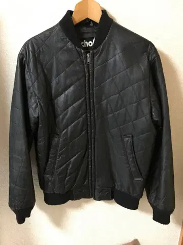 Schott 퀼팅 블랙 봄버 자켓 34