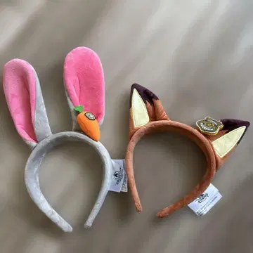 상하이 디즈니 한정판 닉 & 주디 머리띠 세트 판매