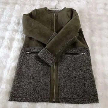 miumann H 페이크 무스탕 보아 코트