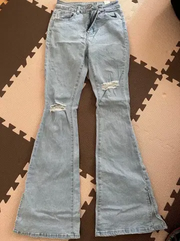 라이트 블루 플레어 데님 S 사이즈