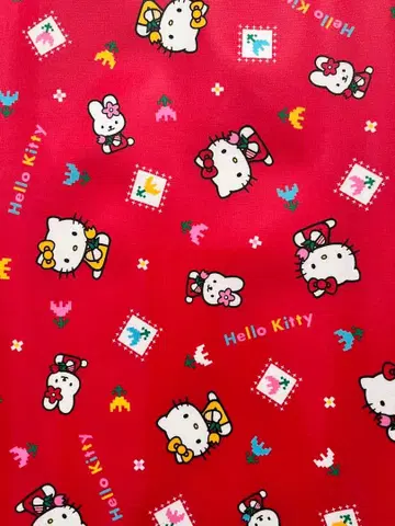 헬로키티 튤립 비닐 원단 라미네이티드 원단 2001년 산리오