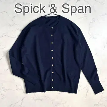 Spick & Span 스픽 앤 스팬 골드 버튼 울 혼방 가디건