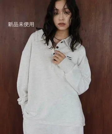 hellam 같은 형태 자수 로고 폴로 맨투맨 풀오버 [ OAT ]