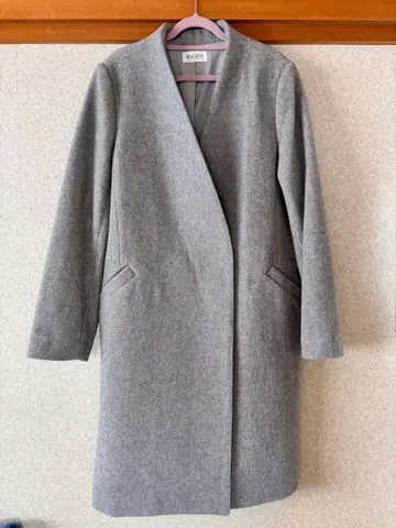 그레이 롱 코트 사이드 포켓 포함 s 사이즈