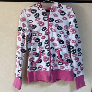 Heatherette 립 프린트 후디 헤더렛