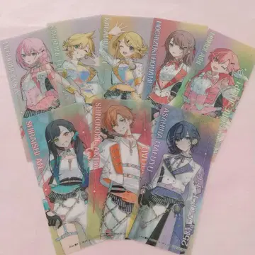 프로세카 5주년 5th 감사제 애니메이트 특전 클리어 책갈피 8장 세트