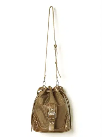 [ 미사용 새상품 ] JEANASIS 앤티크 복조리 백 카키 계열