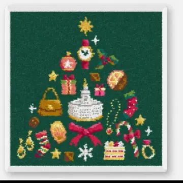 페이 wako 콜라보 크리스마스 손수건 그린 미개봉 새상품