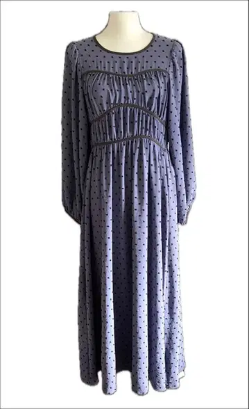 택 포함 새상품 Bab 블루 도트 원피스